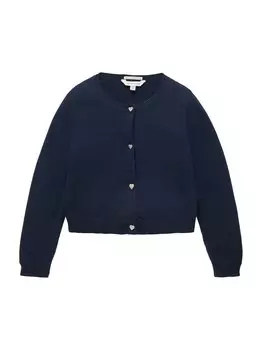 Вязаный кардиган Tom Tailor, темно-синий