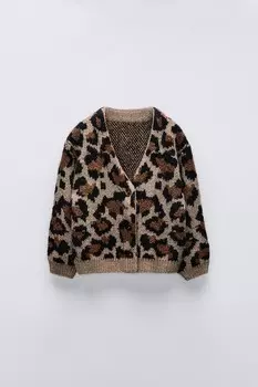 Вязаный кардиган ZARA, кэмел