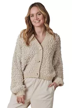 Вязаный кардиган Zhrill Knit Cardigan, бежевый