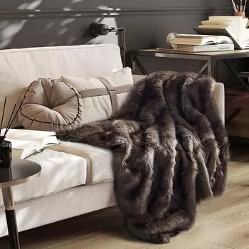 Вязаный плед Inspired Home Tzvi, цвет Kodiak Bear