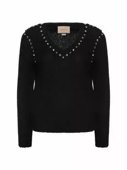 Вязаный пуловер с шипами Gucci