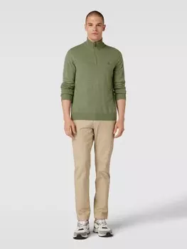 Вязаный шерстяной свитер с вышивкой логотипа Polo Ralph Lauren, песочный