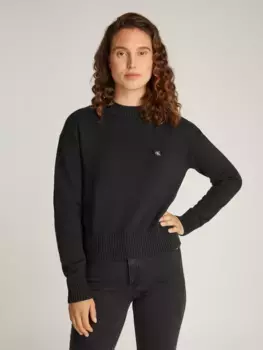 Вязаный свитер Calvin Klein Jeans "CK EMBRO BADGE SWEATER", цвет Ck Black