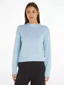 Вязаный свитер Calvin Klein Jeans "CK EMBRO BADGE SWEATER", синий