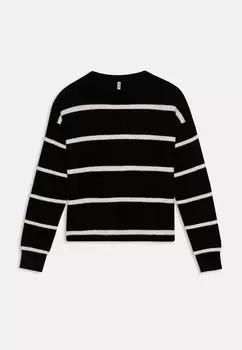 Вязаный свитер KOGFRANCA STRIPE Kids ONLY, черный