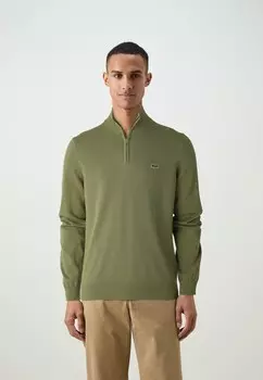 Вязаный свитер Lacoste, хаки