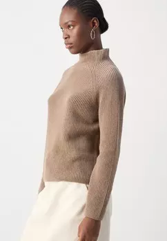Вязаный свитер LONGSLEEVE STAND UP COLLAR Marc O'Polo, коричневый
