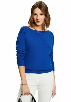 Вязаный свитер MIT BOOTAUSSCHNITT Esprit, цвет bright blue