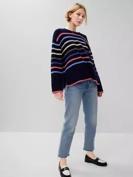 Вязаный свитер с разрезами Gap, черный