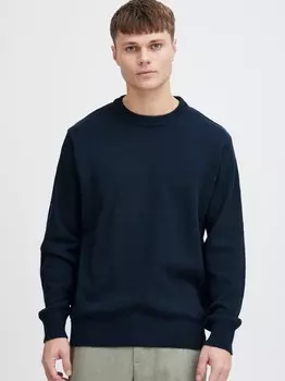 Вязаный свитер сдайк Solid, синий