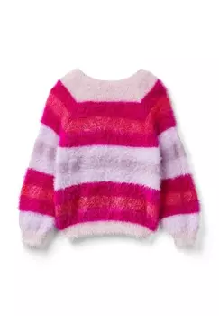 Вязаный свитер STRIPED United Colors of Benetton, розовый