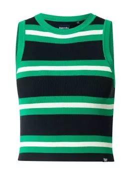 Вязаный топ Superdry Knitted Top, зеленый