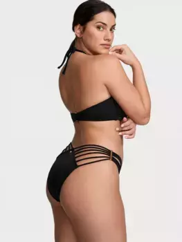 VS Archives Бразильские плавки бикини с бретелями и фурнитурой для плавания Victoria'S Secret Swim, черный