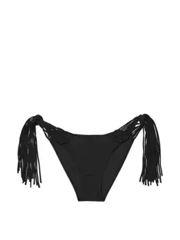 VS Archives Плавающие плавки бикини Cheeky с бахромой в технике макраме Victoria'S Secret Swim, черный