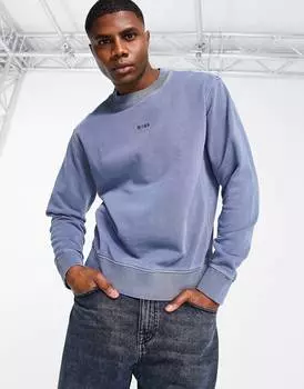 Выбеленная синяя толстовка BOSS Casual Wefade