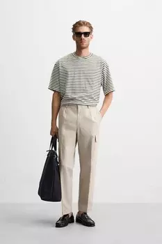 Выцветевшие брюки карго ZARA, песочный
