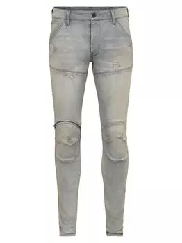 Выцветшие джинсы скинни D-5620 с молнией 3D G-Star RAW, серый