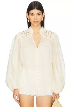 Вышитая блуза Coco от Zimmermann, cream