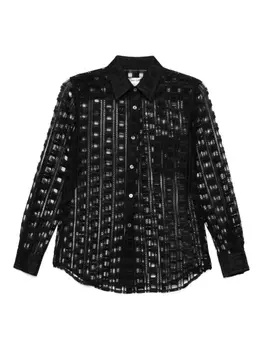 Вышитая рубашка Comme Des Garons, черный