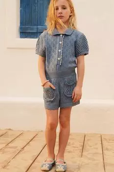 Вышитые балетки ZARA, синий