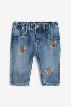 Вышитые джинсы H&M, синий