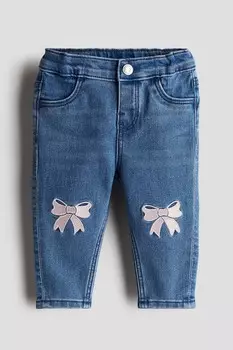 Вышитые джинсы H&M, синий