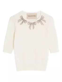 ВЫШИТЫЙ ХЛОПКОВЫЙ ТОП Valentino Garavani, белый