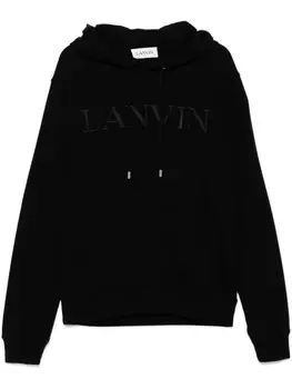 Вышитый худи Lanvin, черный