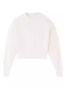 Вышитый укороченный свитер JACQUEMUS, белый
