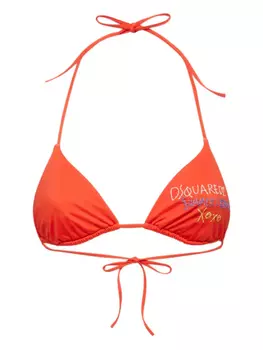 Вышитый верх бикини DSQUARED2, красный