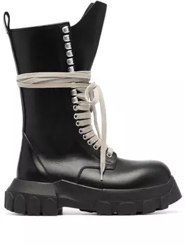 Высокие ботинки на шнуровке Rick Owens, черный