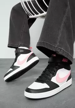 Высокие кеды Court Borough Mid 2 Nike, цвет black/sunset pulse/white