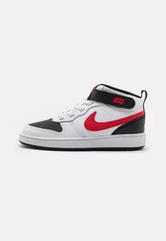 Высокие кеды Court Borough Mid 2 Unisex Nike, цвет white/universe red/black