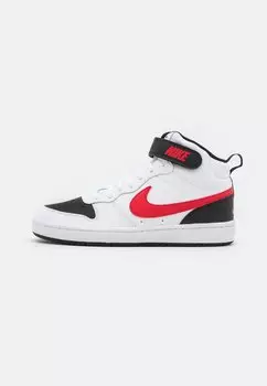 Высокие кеды Court Borough Mid Unisex Nike, цвет white/universe red/black