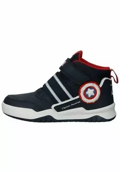Высокие кеды Geox, цвет navy/red