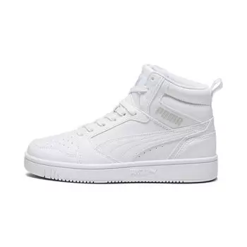Высокие кеды Rebound V6 Mid Jr Unisex Puma, цвет puma white-cool light gray