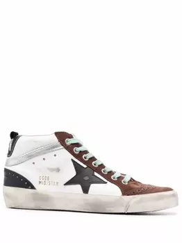 Высокие кеды с нашивками Golden Goose, белый