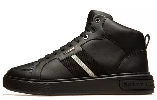 Высокие кеды с полосками Bally