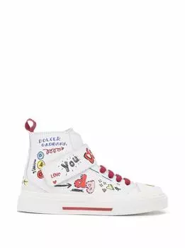 Высокие кеды с принтом Dolce&Gabbana