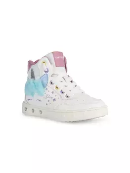 Высокие кеды Skylin Unicorn Geox Kids, белый