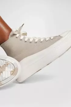 Высокие кроссовки Converse, бежевый