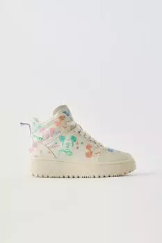 Высокие кроссовки «микки маус disney» ZARA, белый