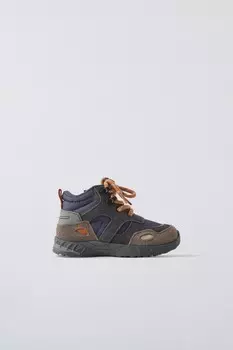 Высокие кроссовки mountain ZARA, синий