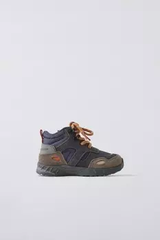 Высокие кроссовки mountain ZARA, синий