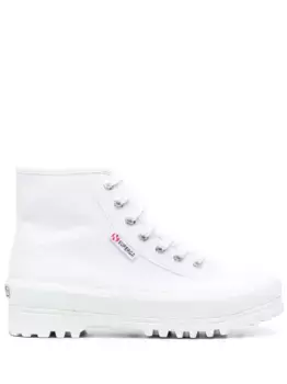Высокие кроссовки на шнуровке Superga, белый