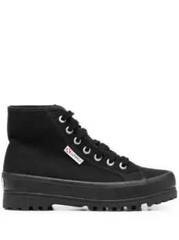 Высокие кроссовки на шнуровке Superga, черный
