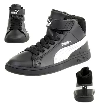 Высокие кроссовки Puma High Smash v2 Mid L Fur V PS, черный