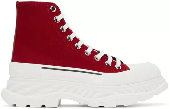 Высокие кроссовки Red Tread Slick Alexander McQueen