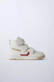 Высокие кроссовки strap ZARA, белый