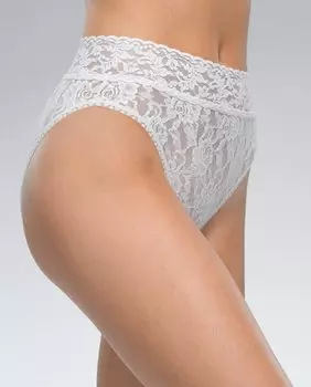 Высокие кружевные трусики Hanky Panky, белый